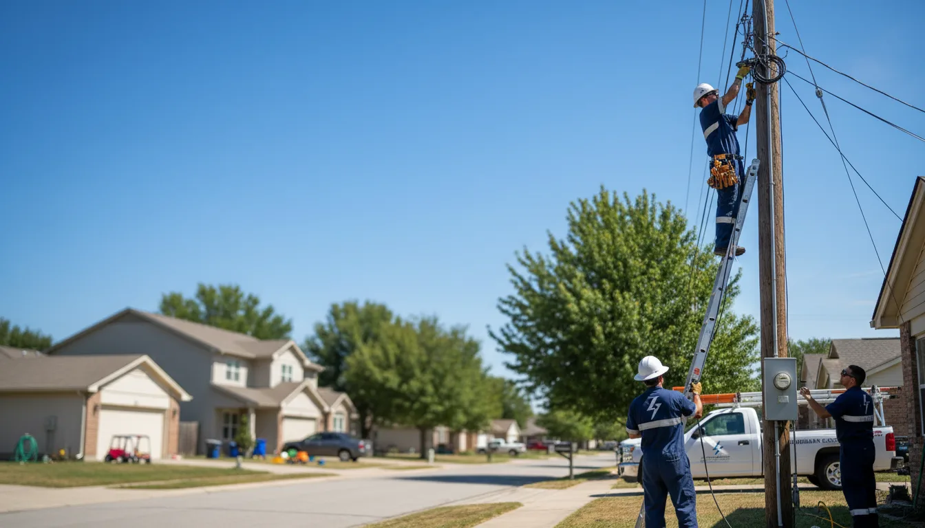 Residential electrician providing installation services in Towanda, KS